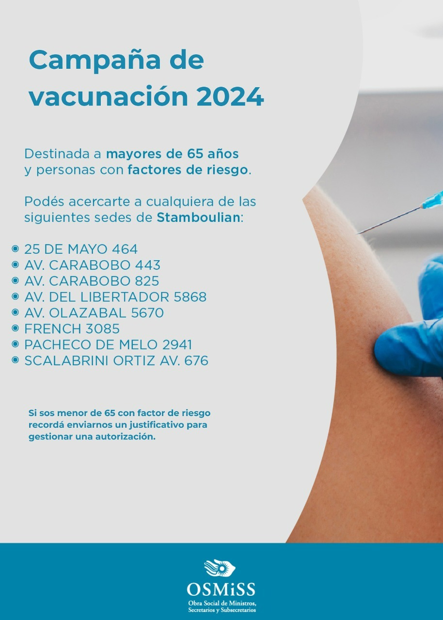 cartel anuncio campaña antigripal 2024